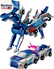 Transforming Dinosaur Toys, 2 in 1 Magnetic Cars Collision Transform into Dino T