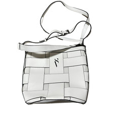 Simply Vera by Vera Wang Kohl's White Woven Shoulder Bag Faux Leather Purse