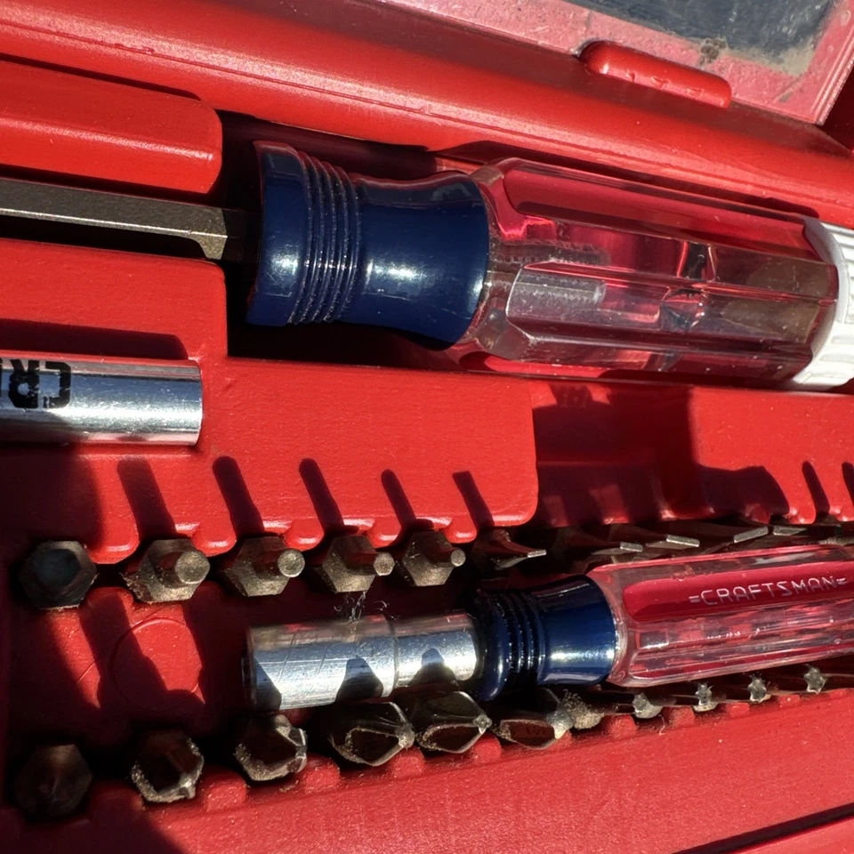Sears Craftsman USA Nos Rare 30pc Magnetic Screwdriver Bit Set & Stubby Driver - Image 3 of 4