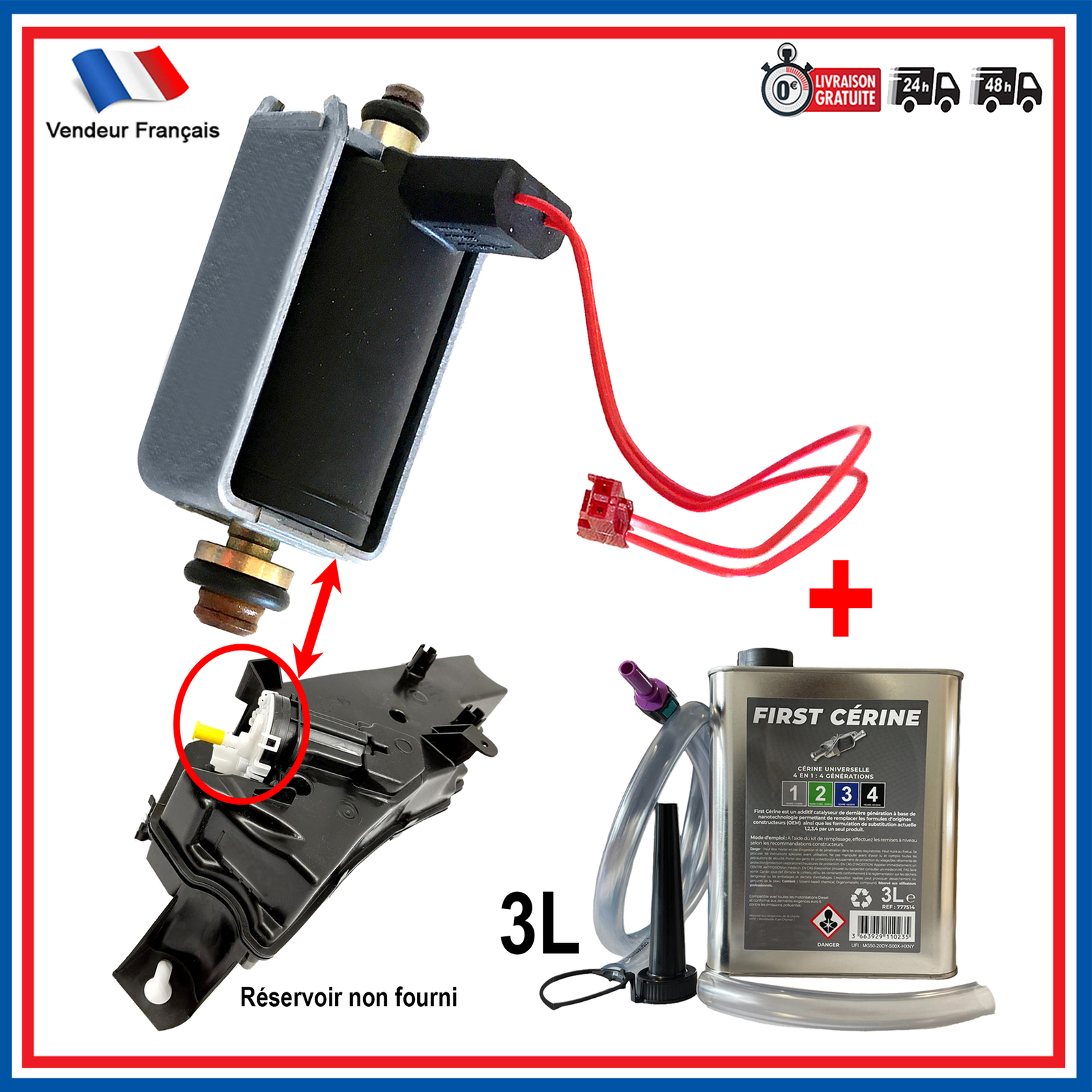 Pompe doseuse Eolys 3L pour Berlingo et Partner Tepee 1.6 HDi