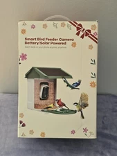 Smart Bird Feeder Camera Battery/Solar Powered (AI Bird Identification) NEW/O.B.