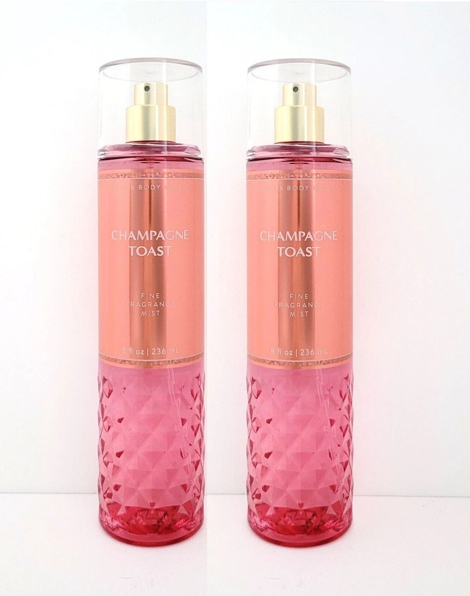 Bath and Body Works CHAMPAGNE TOAST Fine Fragrance Mist - PACK OF 2 ( FULL  SIZE MIST 8FL OZ / 236 ML )