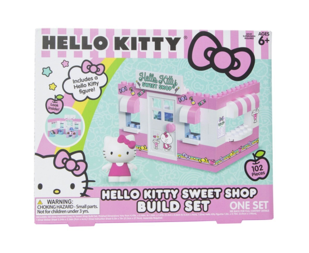 Sanrio Hello Kitty Sweet Shop Build Set 102 Pieces Includes