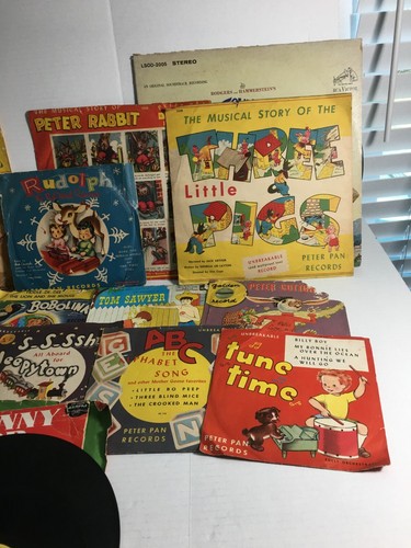 29 Childrens Records 1950's with Paper Sleeves Untested 29 Total Vintage - Picture 5 of 11