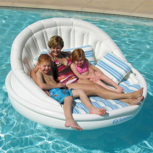 Swimline Solstice Inflatable 3-Person AquaSofa Couch Float Raft W/ Pump (Used) - Picture 6 of 7