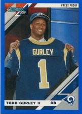 2019 DONRUSS BLUE PRESS PROOF TODD GURLEY II RAMS VARIATIONS PARALLELS - C1974