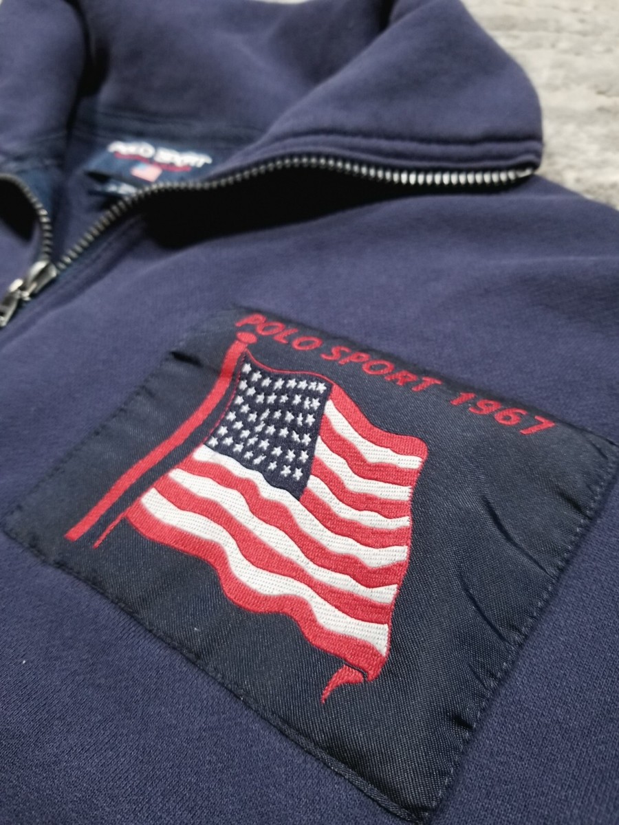 Polo Sport ミリタリージャケット Vintage POLO Sport USA Ralph Lauren 067 Flag Patch Jacket