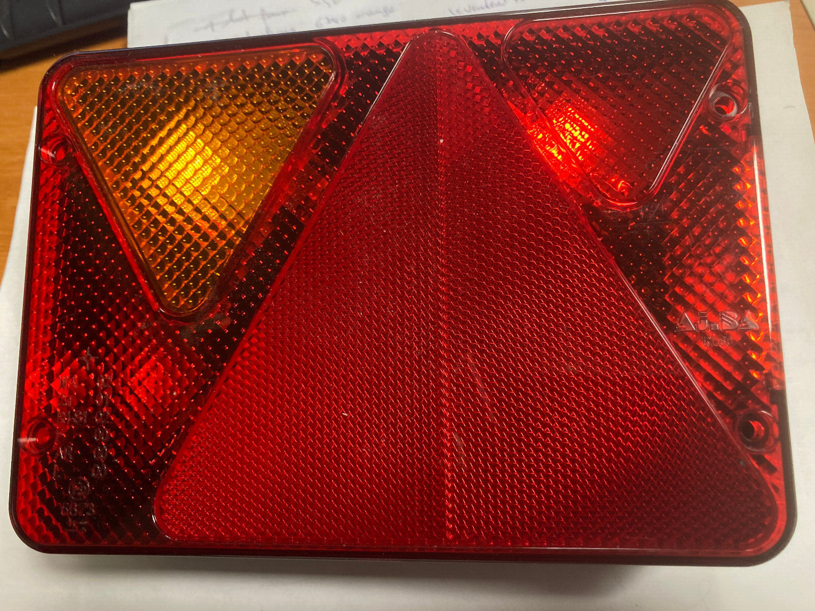 Feu AJBA gauche RL80 neuf en polycarbonate pour rénovation de bus