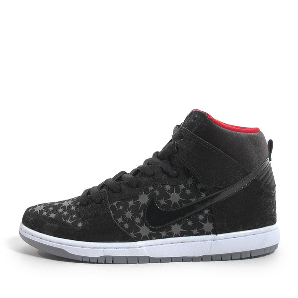 Nike Dunk High PRM SB Brooklyn Projects Paparazzi Black Patent Red