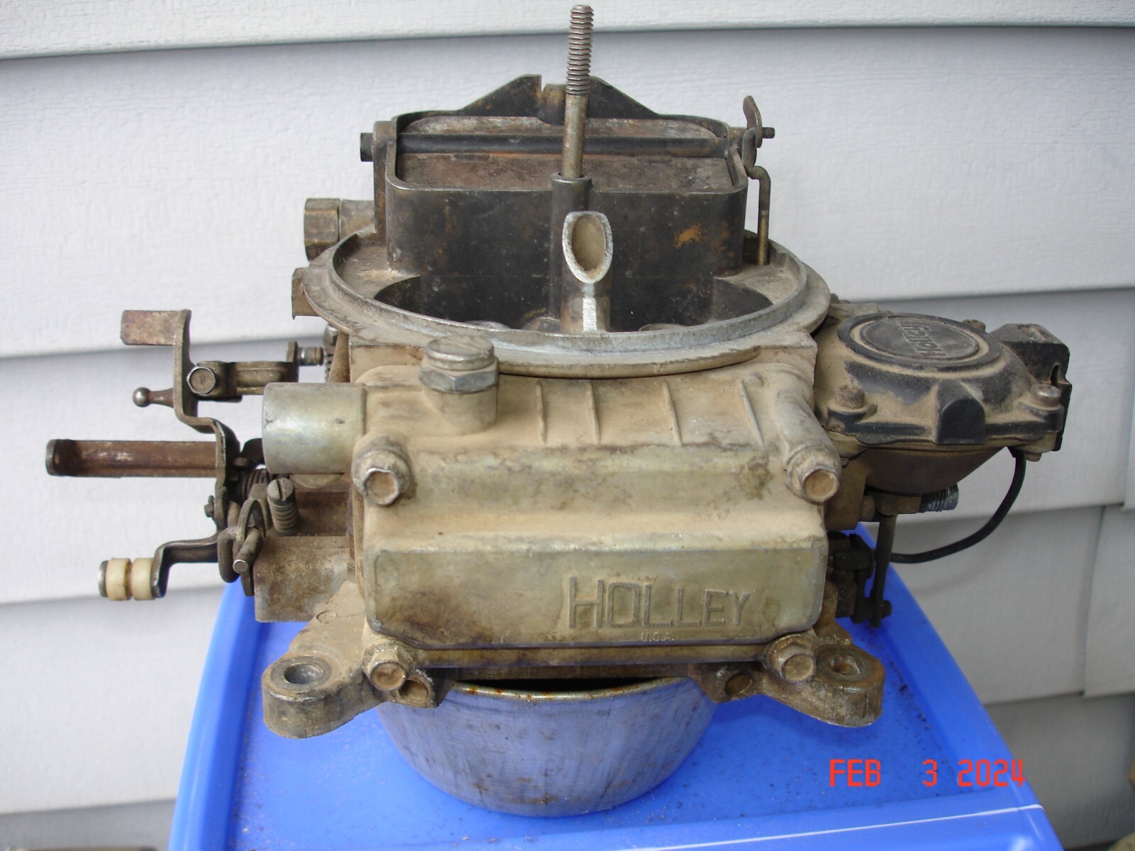 GOOD USED HOLLEY 4 BARREL CARBURETOR 18503 LIST 600CFM ELECTRIC CHOKE