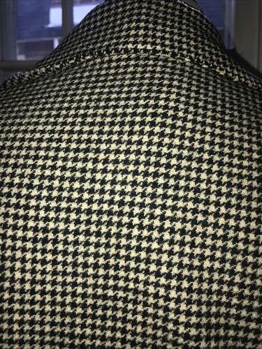 Vintage 50s women blazer jacket cropped check houndstooth Medium - Picture 7 of 9
