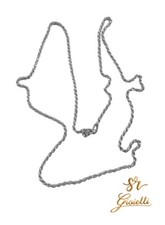 Collana in ORO BIANCO 50CM Modello Corda ORO 18 KT 750% List. 365€