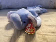 PEANUT LIGHT BLUE TY BEANIE BABY--RARE ERRORS--MUST SEE