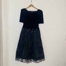 CACHET by Bari Protas BEAUTIFUL and UNIQUE VINTAGE 80" Gown Dress Size M/L