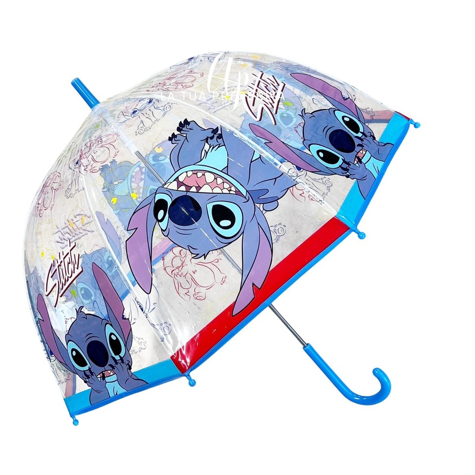 Lilo & Stitch Kinder Regenschirm - Transparent Mit Stitch & Angel Design Aus Spanien