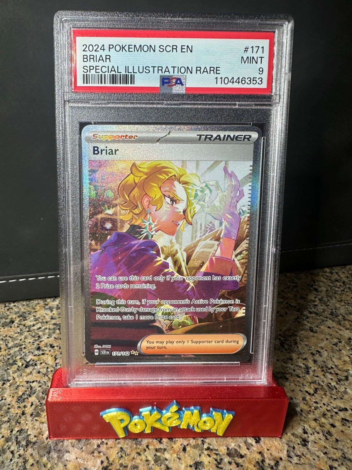 Briar PSA 9 MINT #171/142 Sv07: Stellar Crown Holo SIR Special Illustration Rare