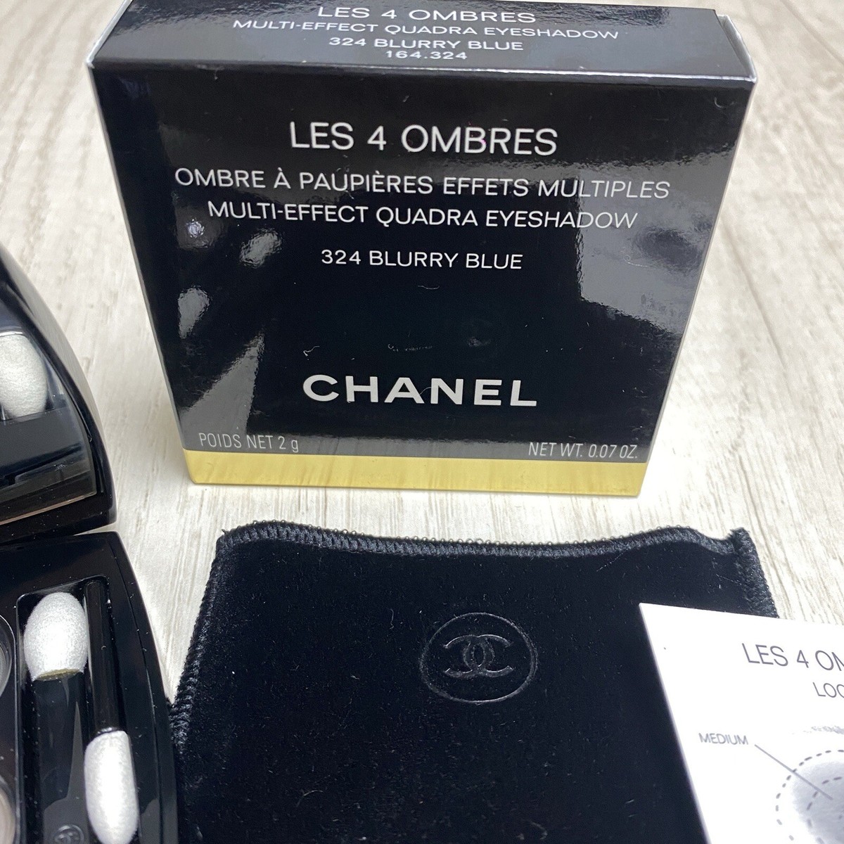 CHANEL LES 4 OMBRES 324 BLURRY BLUE MULTI EFFECT QUADRA EYESHADOW