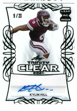 KYLIN HILL 2021 LEAF TRINITY FOOTBALL CLEAR ROOKIE AUTO /20
