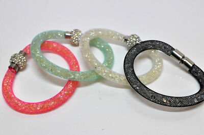 Diamond Style Set Armbänder Ice Crystal Mesh wei 17-IV8990/121