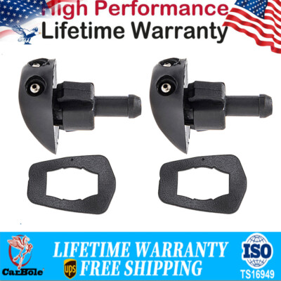 2PCS Dual Windshield Washer Nozzle Wiper Water Spray Jet Fit audi bmw Adjustable