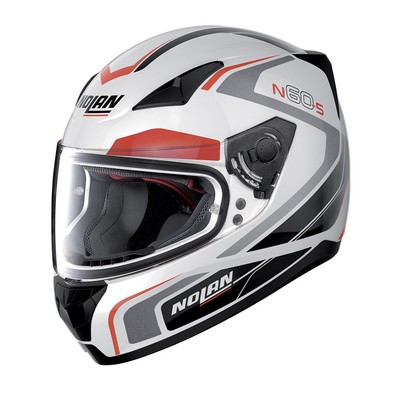 CASCO INTEGRALE HELMET MOTO SCOOTER NOLAN N60.5 PRACTICE 019 BIANCO NERO  ROSSO | eBay