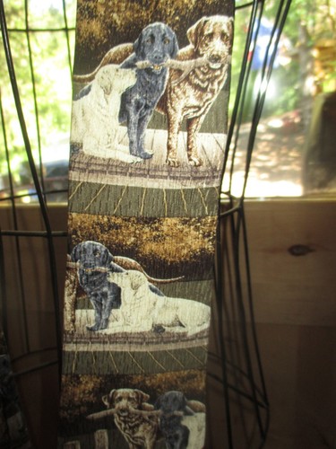 Vintage A TRIO Of LABRADOR Dogs SILK Men's NECK TIE by ENDANGERED SPECIES - Picture 2 of 3