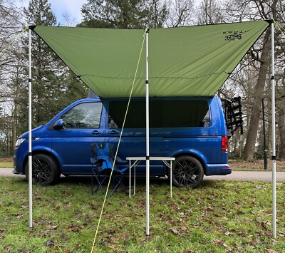 Wohnmobil Wohnwagen Vorzelt Sonnendach von WILD EARTH DELUX SET 2,4 x 3m ARMEEGRÜN
