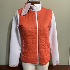 J Lindeberg Women's STEFANIA HYBRID JACKET Small Med Coral GWOW10003 G050 NWT