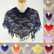 Fashion Lace Scarf Shawl Women Triangle Hijab Muslim Turban Wrap Stole Headscarf