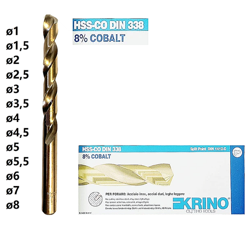 Punte Trapano Cobalto 10 Punte Da Trapano Al Cobalto 1/8" (3.2mm - Foto 14