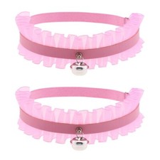 Women Girl Leg Garter Goth Leather Garters Belt Punk Lace Elastic Thigh Garte...