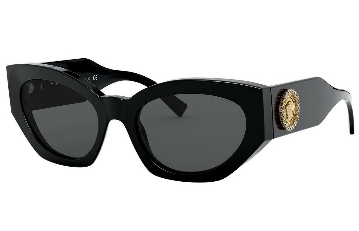 Versace MEDUSA CRYSTAL VE 4376B Black/Grey (GB1/87) Sunglasses | eBay