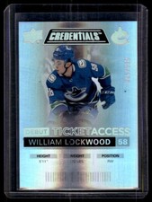 2021-22 Upper Deck Credentials Debut Ticket Access William Lockwood Rookie