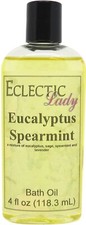 Eucalyptus Spearmint Bath Oil - Scented Body Oil - Relaxing  Moisturizing