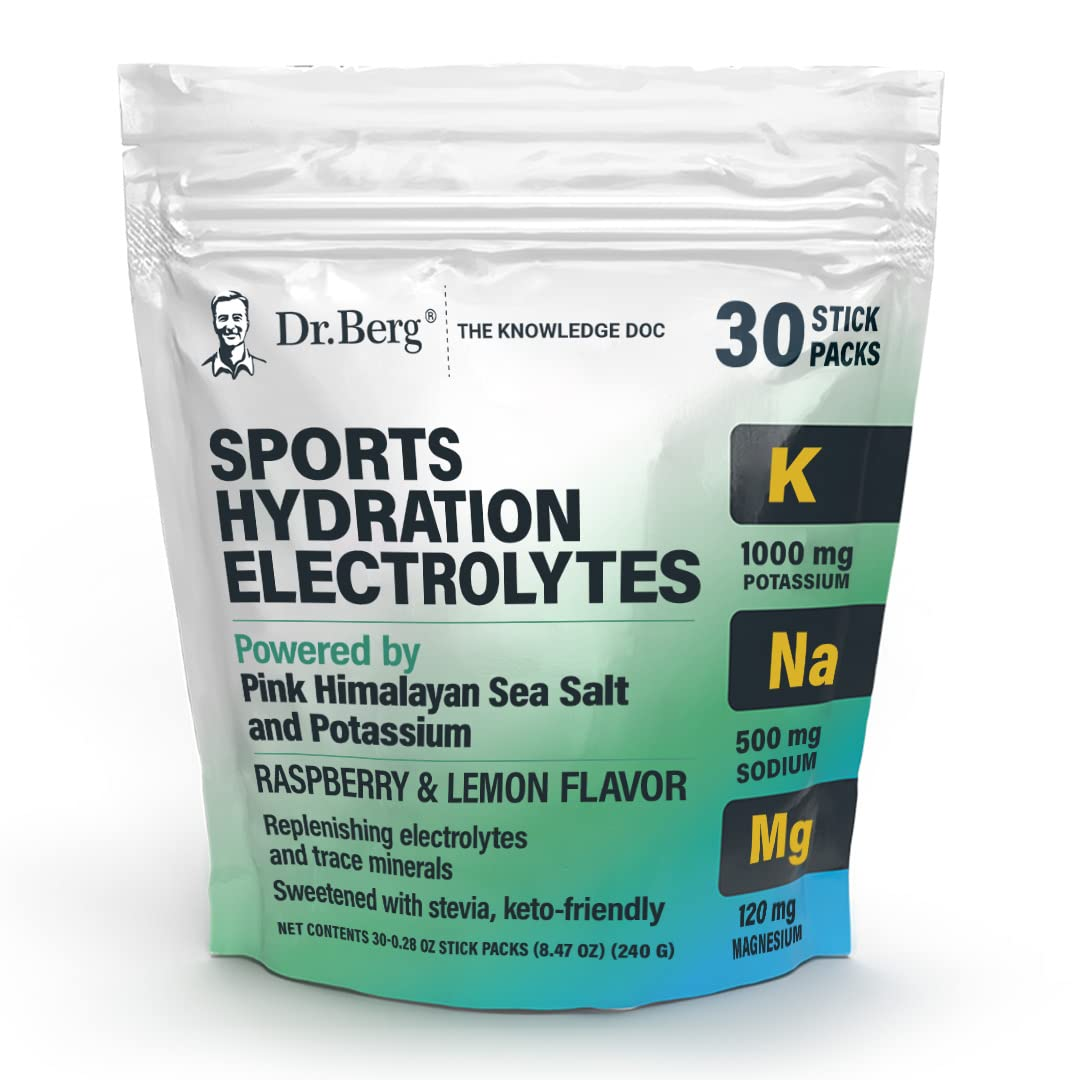 Dr. Berg Sports Hydration Electrolytes Powder Packets with 1000mg