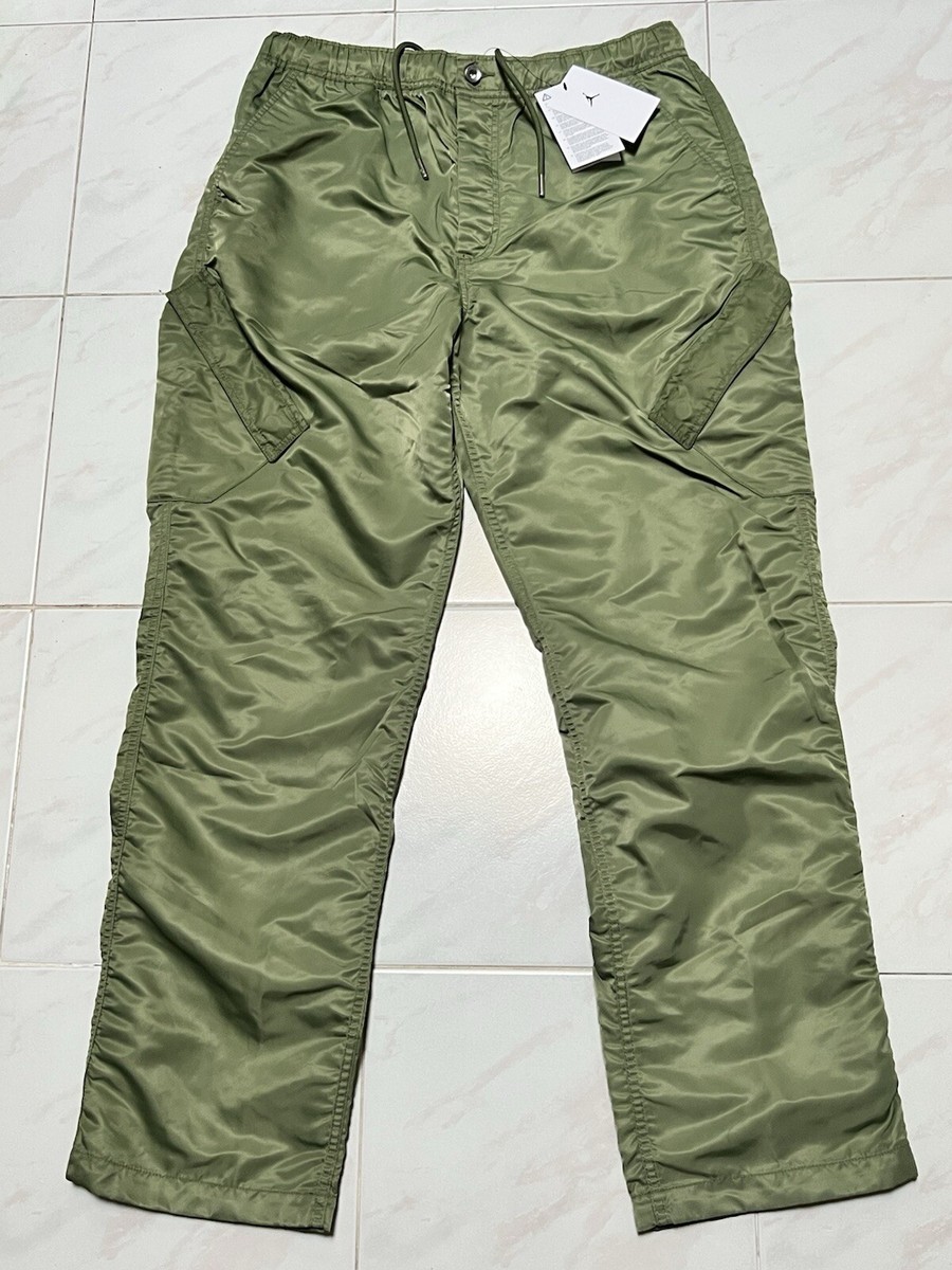 Nike Air Jordan Flight Heritage Cargo Pants Olive Green Men Size L