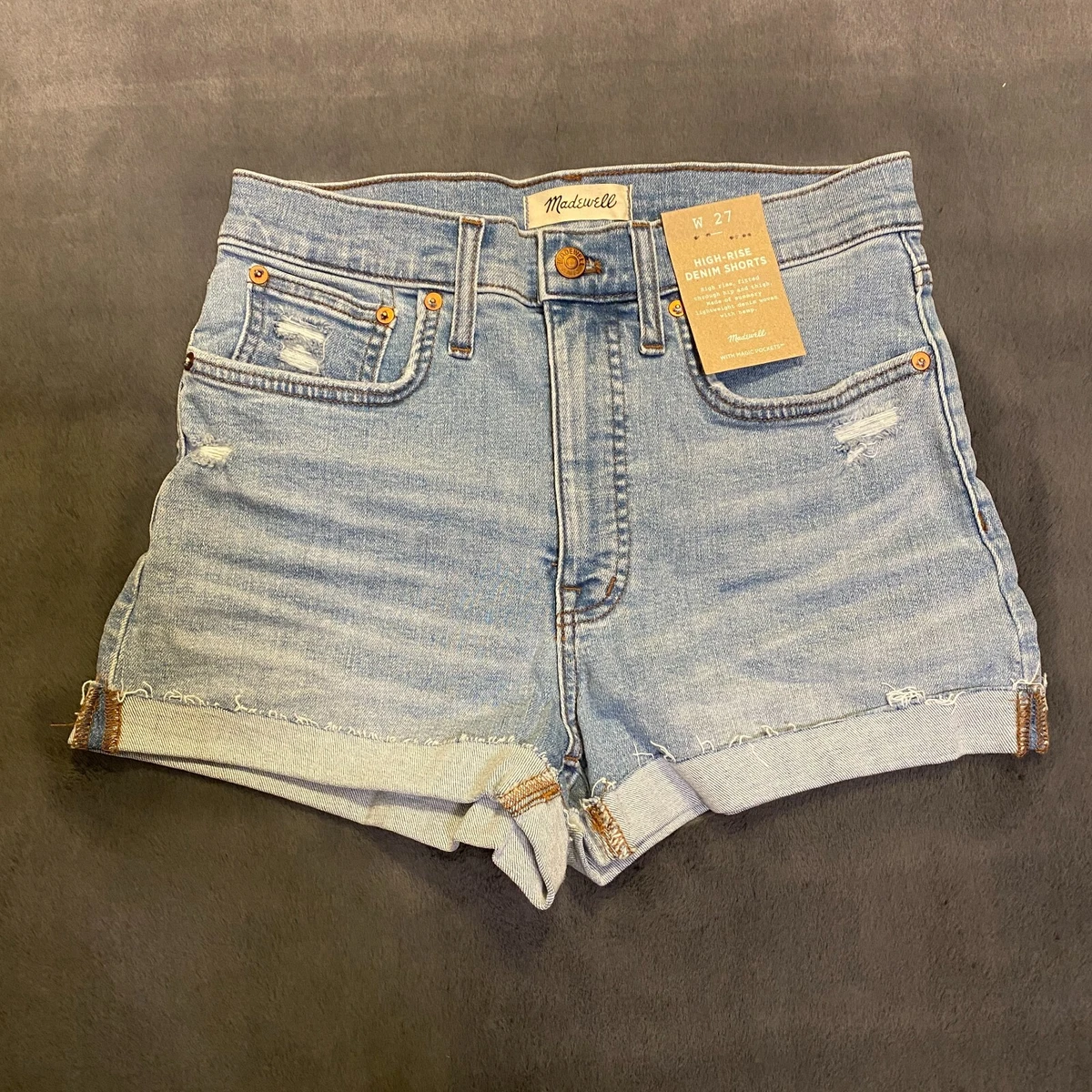 Madewell high rise denim shorts sale