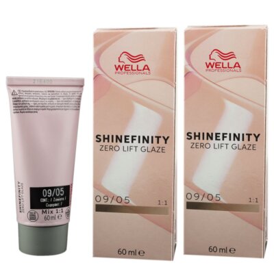 Wella Shinefinity Glaze Natural 2 x 60 ml 09/05 Silk Blush Tönung Set Neu