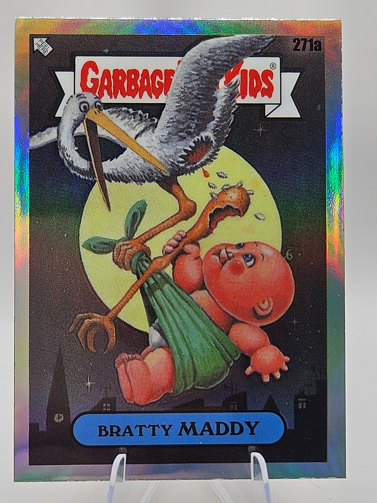 2024 Topps Chrome Garbage Pail Kids Series 7 Refractor #271a Bratty Maddy GPK Card
