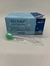 ZIZNBA Disposable Oral Swabs - New Open Box Of 26 Individually Packed/Wrapped