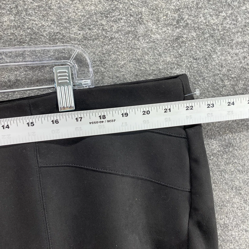 Pantalones de vestir Dressbarn para mujer 3X Plus negros tiro alto ajustados frente plano Foto 3 de 4