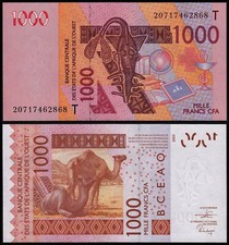 WEST AFRICAN STATES 1000 FRANCS (P815T) 2003 (2020) TOGO UNC
