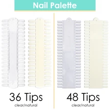 36 or 48 False Nail Art Display Practice Nail Tips Swatches Color Palette Board
