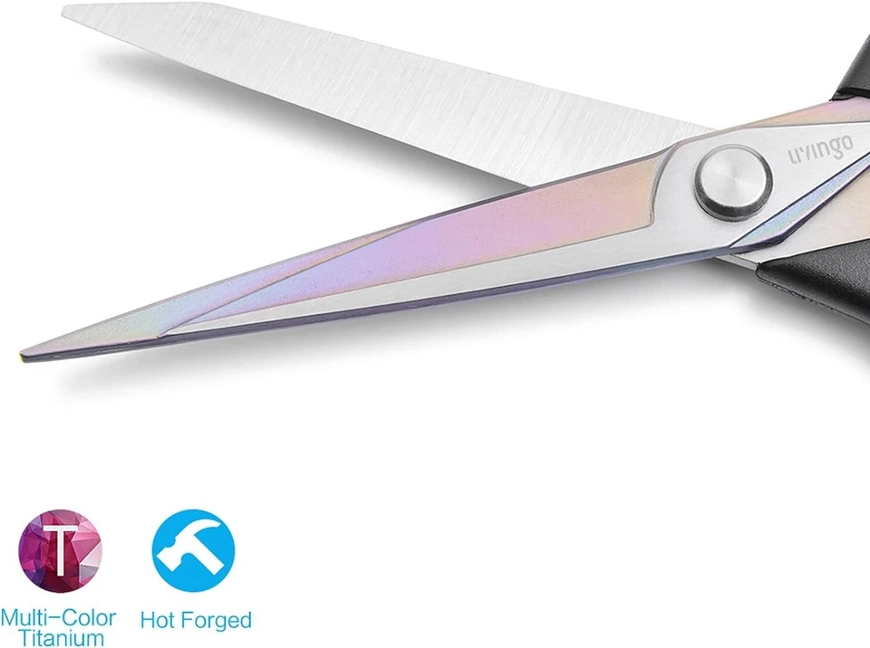Premium Tailor Scissor 9.5" Titanium-Coated Stainless Steel Multi-Purpose Shears - Image 3 of 4