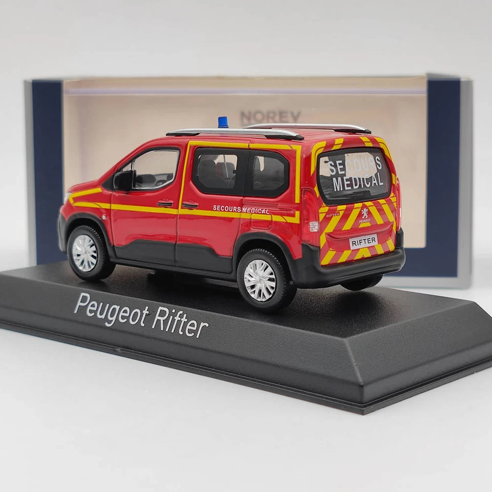 Norev 1/43 Peugeot Rifter Secours Medical Red Diecast Models Car Christmas Gift - Image 3 of 4