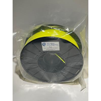 Push Plastic 3D Printer Consumables; 2.85MM 1KG FLUOR YLW PLA FILAMENT