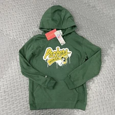 MItchell & Ness Green Bay Packers Hoodie Size Large 14/16 Youth Green Pullover