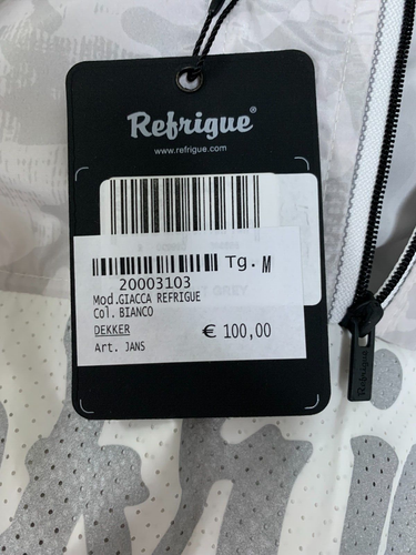 Giacca giubbotto uomo Refrigue bianco ghiaccio taglia M con cappuccio - Foto 9 di 9