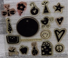 Close to My Heart Acrylic Stamps B1019 CELEBRATIONS-SOLID SET of 17 HOLIDAY