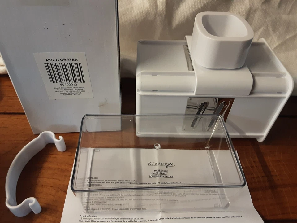 Kleeneze Multi Reibe Hobel 4-seitige Box Sicherheitsgriff Deckel Behälter EINFACH & SICHER